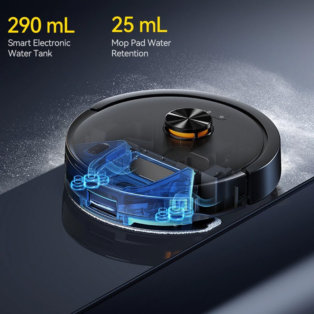 Robot Aspirator, Mop, 13000Pa, Statie, Navigatie Laser, Mi Home App - Deerma (S30) - Black
