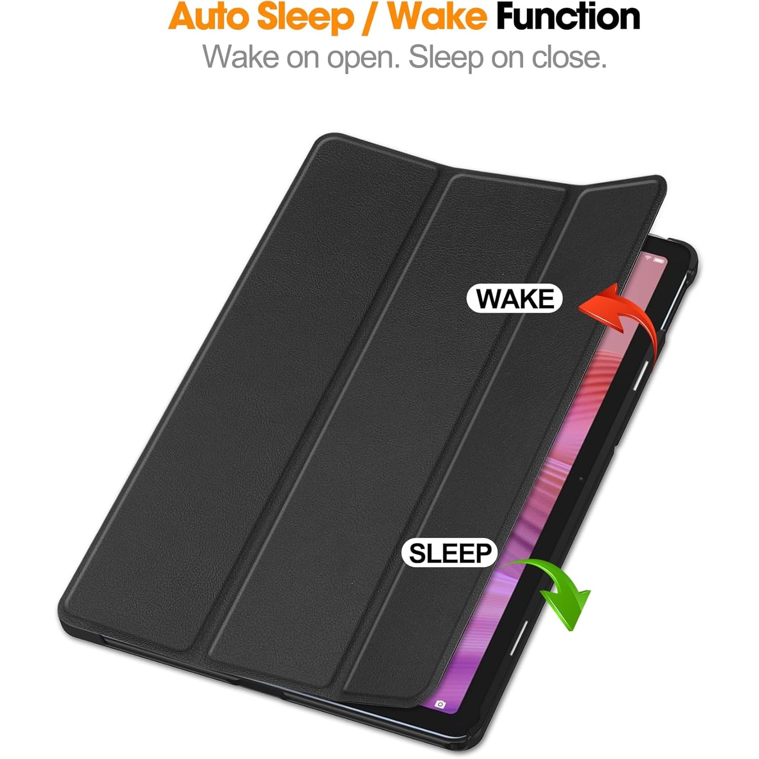 Husa tableta Omelivon pentru Lenovo Tab 10.1" 2025, auto sleep/wake, suport, negru