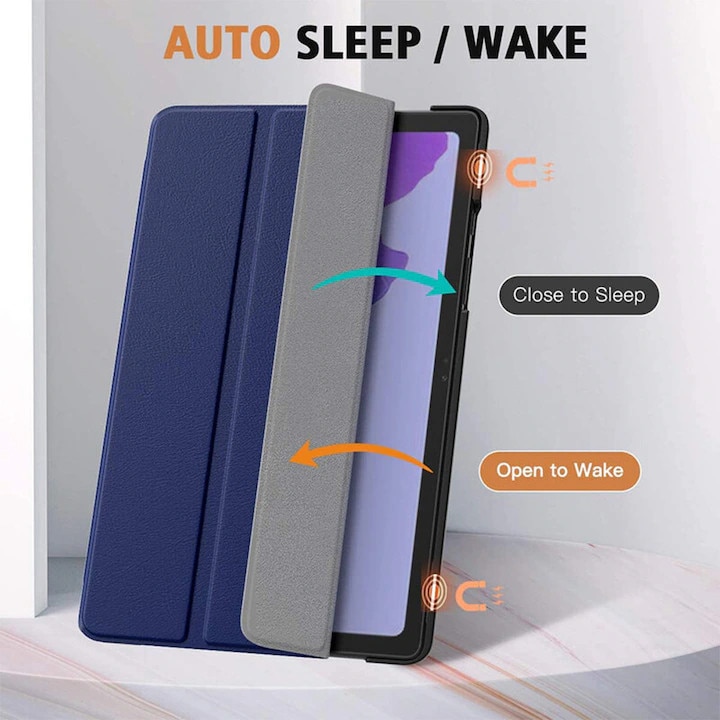 Husa tableta din piele pentru Lenovo Legion Tab Gen 3, Protectie Completa, Functie de Stand, Albastru
