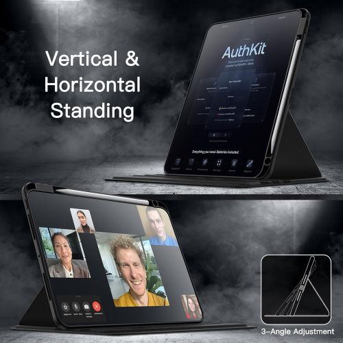 Husa 360 Smart Cover compatibila cu iPad Pro 11" M4/M5 2024/2025, Pencil Slot Rebound, Wake-Sleep, Camera Protection