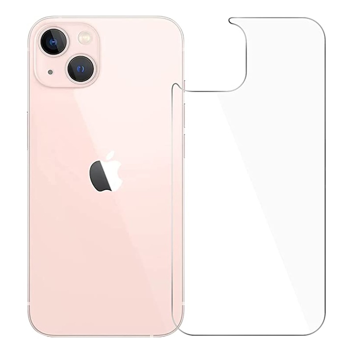 Folie Spate, Sticla securizata, Compatibila cu iPhone 15, Transparenta