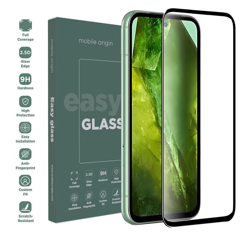 Folie sticla Mobile Origin EasyGlass compatibila cu Google Pixel 8a Black