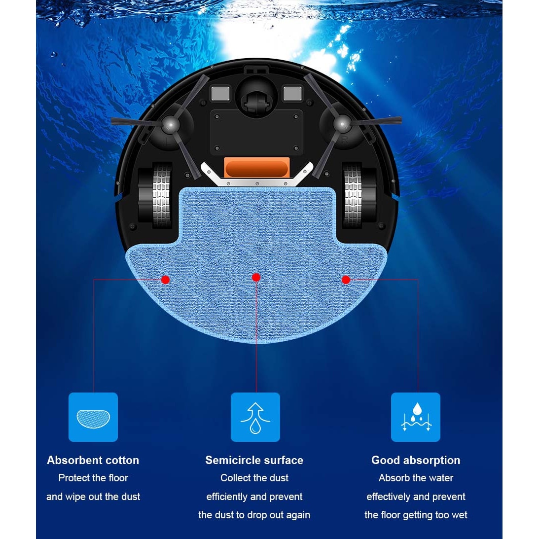 Aspirator robot Liectroux V3S Pro, aspiratie 4000Pa, curatare umeda si uscata, navigare harta 2D, WiFi, negru, 320x320x78mm
