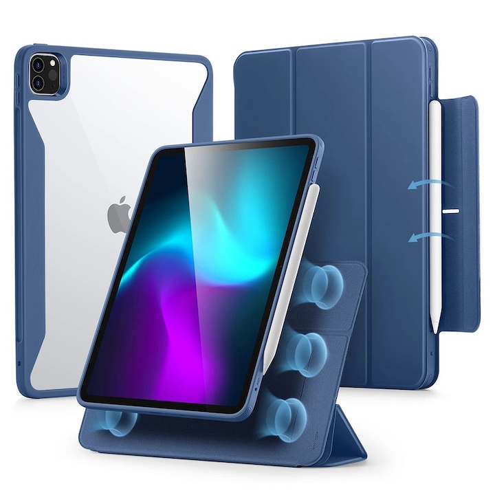 Husa pentru iPad Pro 11 (2024), ESR Rebound Hybrid, Navy Blue