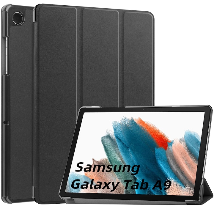 Husa Samsung Galaxy Tab A9 8.7 inch UltraSlim de tip stand Aiyando negru
