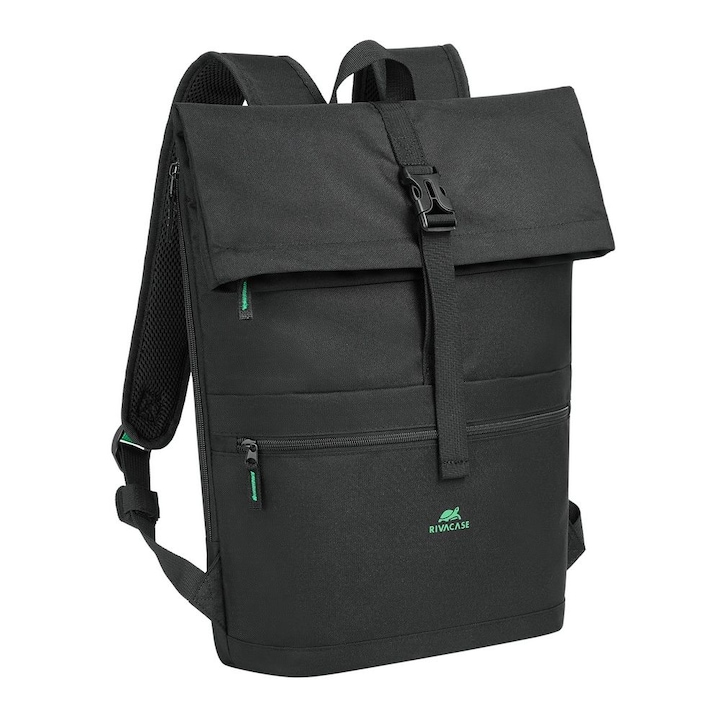 Rucsac laptop Rivacase Gremio Eco Rolltop 15L, negru, 15.6", 430x280x135mm
