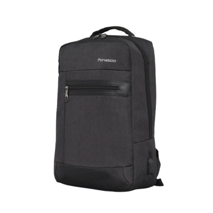Rucsac pentru laptop 3538, 15,6", 30/42/13 cm, negru