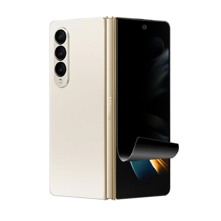 Folie de protectie ecran Privacy Hydrogel din silicon, TPU, compatibila cu Samsung Galaxy Z Fold 5, Perfect fit, acopera tot ecranul, ISAG