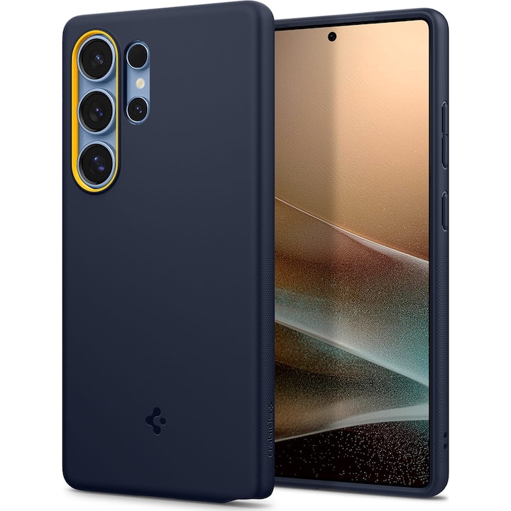 Husa Spigen Nano Pop Mag pentru Samsung Galaxy S25 Ultra, albastru marin si galben