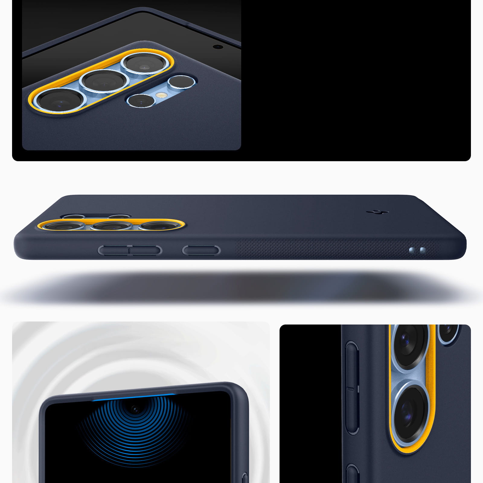 Husa Spigen Nano Pop Mag pentru Samsung Galaxy S25 Ultra, albastru marin si galben