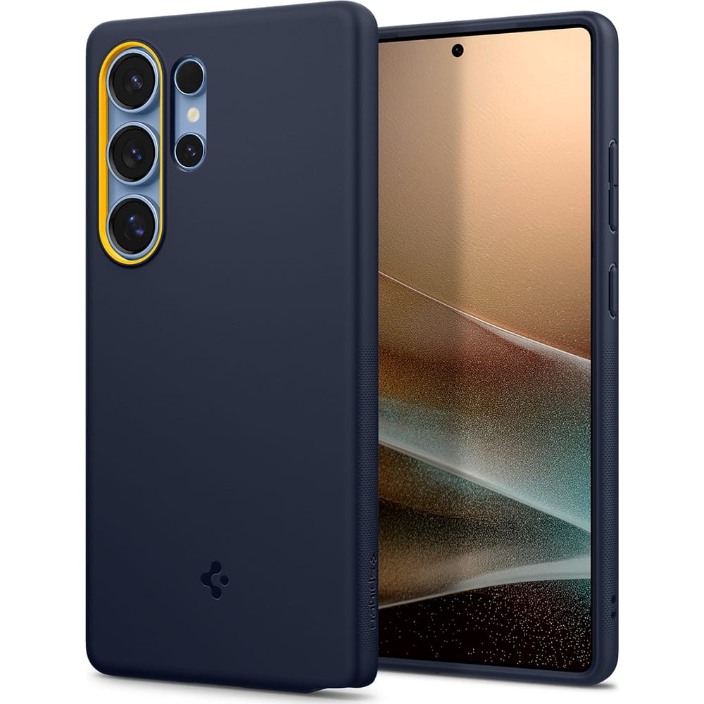 Husa Spigen Nano Pop Mag pentru Samsung Galaxy S25 Ultra, albastru marin si galben