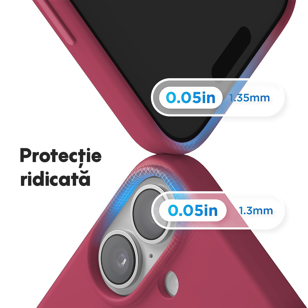 Husa CASEY STUDIOS™ pentru Apple iPhone 17, Soft Silicone Premium, Microfibra in Interior, de Protectie, Ultra Slim, pentru Incarcare Wireless, Margini Ridicate pentru Protectia Ecranului si a Camerelor, Bordeaux