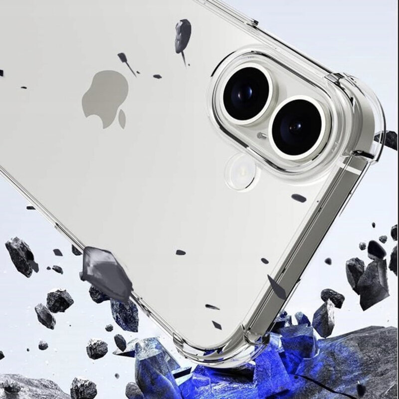 Husa protectie Mat-Tech compatibila cu iPhone 17, Margini ridicare camera, Colturi anti-soc, Decupaje Precise, Rezistenta la impact, Transparenta
