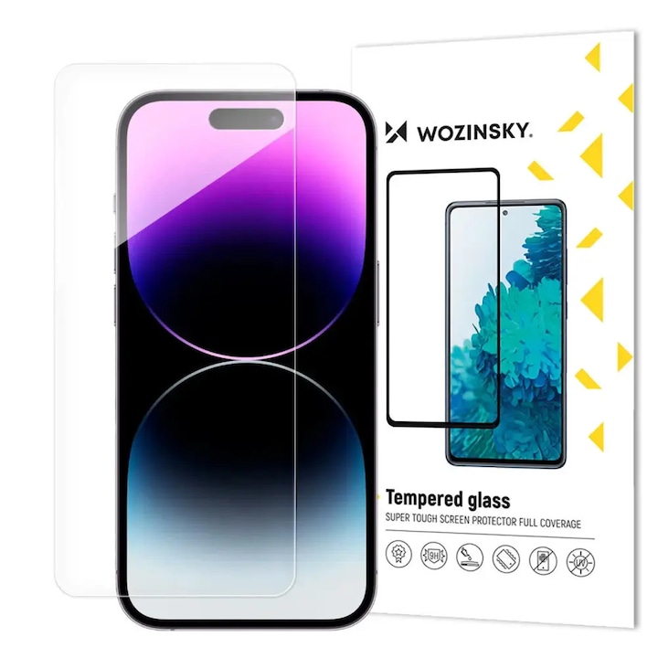 Folie protectie transparenta Case Friendly Wozinsky Tempered Glass compatibila cu iPhone 16 Pro