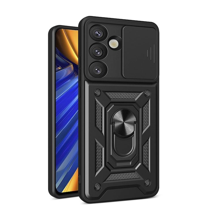 Carcasa Hybrid Armor CamShield compatibila cu Samsung Galaxy S25 Black