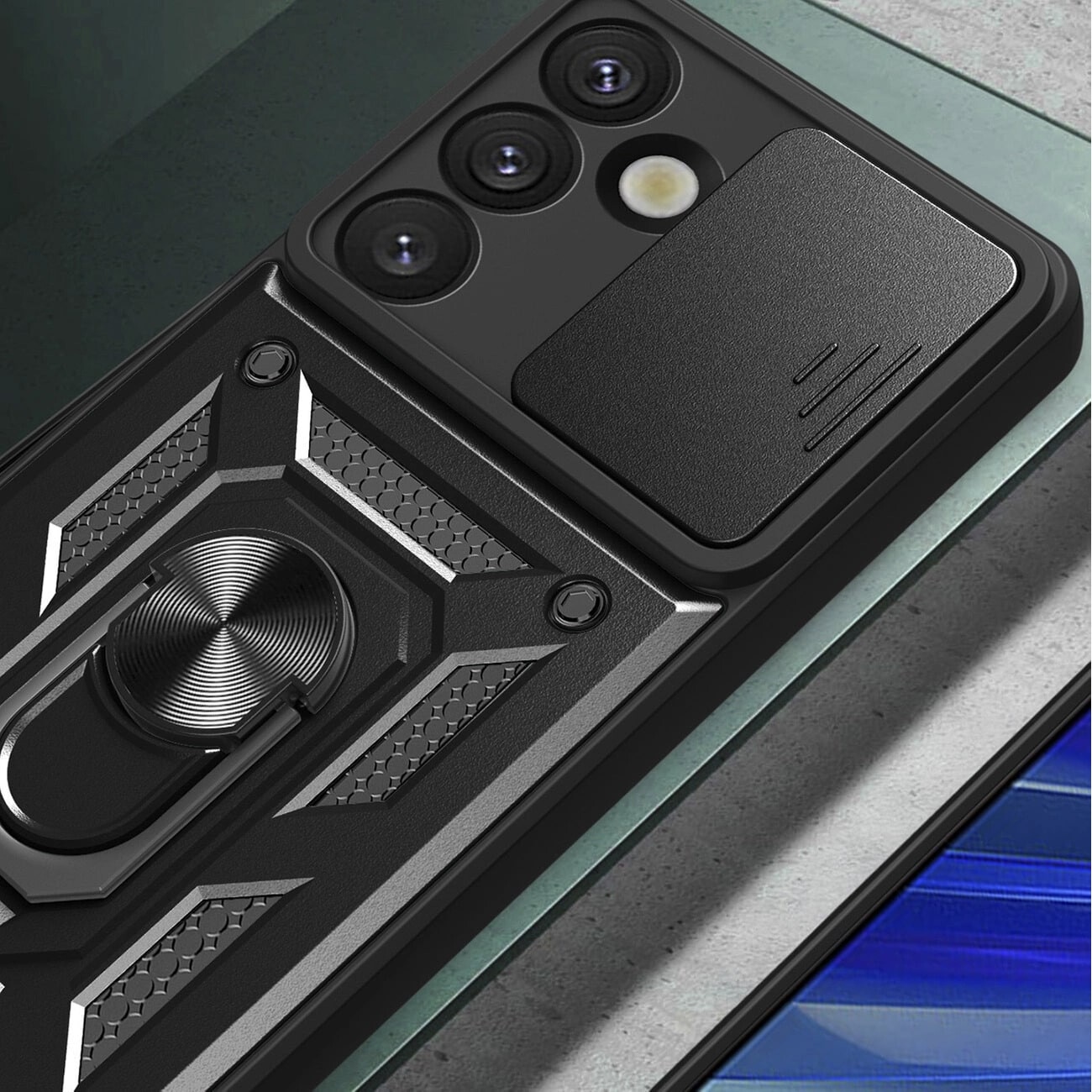 Carcasa Hybrid Armor CamShield compatibila cu Samsung Galaxy S25 Black