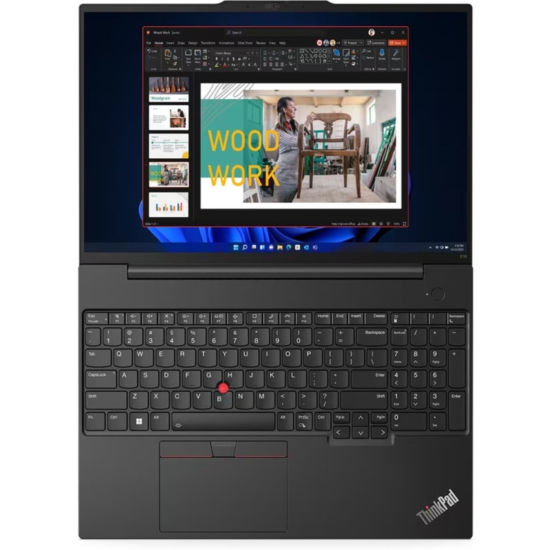 Laptop Lenovo 16'' ThinkPad E16 Gen 1, WUXGA IPS, Procesor AMD Ryzen™ 7 7730U (16M Cache, up to 4.5 GHz), 8 nuclee, 40GB DDR4, 1TB SSD NVME, Radeon, No OS, Graphite Black