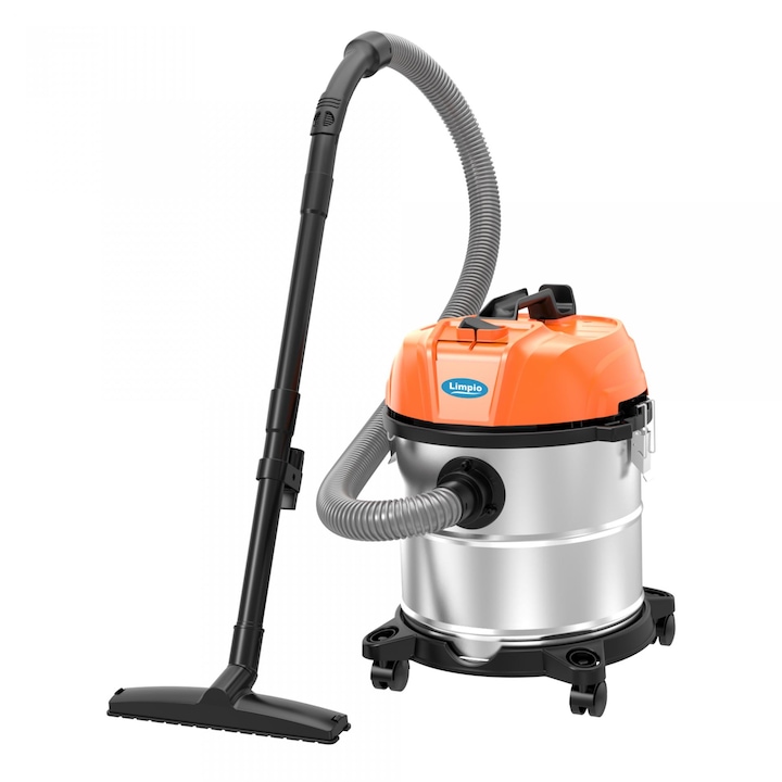 Aspirator multifunctional Limpio LWD-20X2, 1200 W, Putere aspirare 150 W, Flux de aer 1.8 m3/min, Functie de suflare, Argintiu/Portocaliu