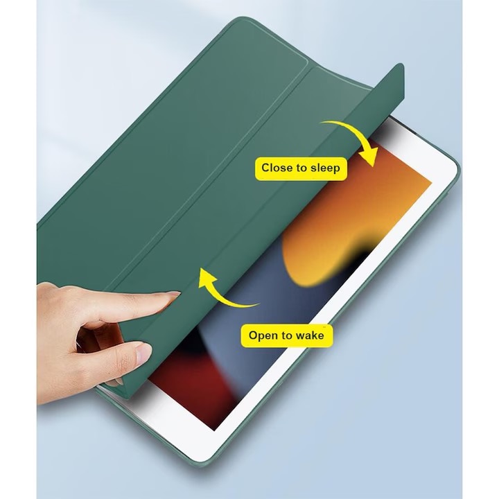 Husa pentru IPad 12.9" (2018-2020), cu suport Apple Pencil, Verde