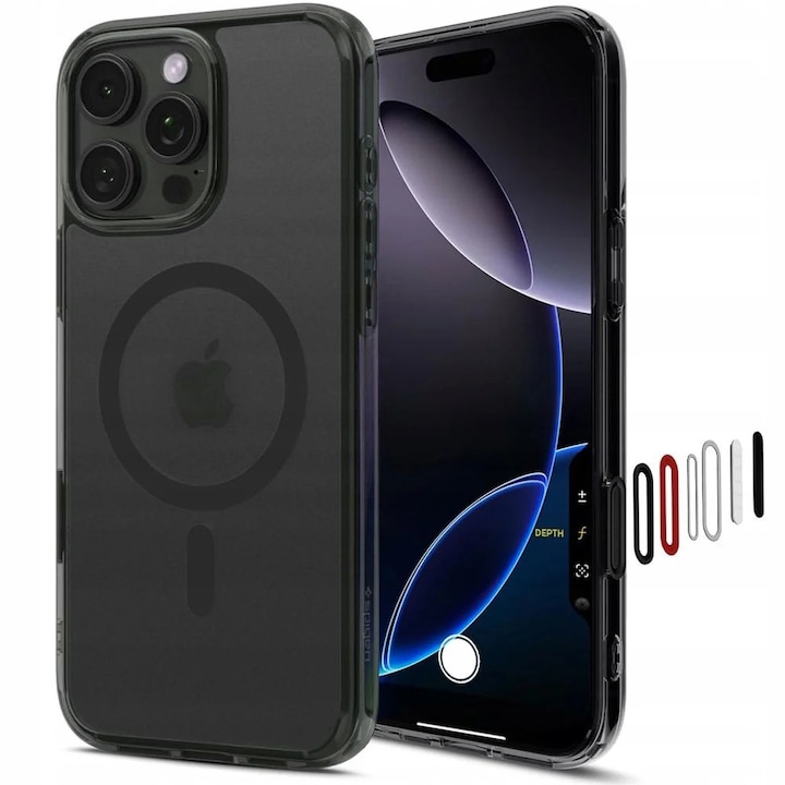 Carcasa Spigen Ultra Hybrid T MagSafe compatibila cu iPhone 16 Pro Frost Black