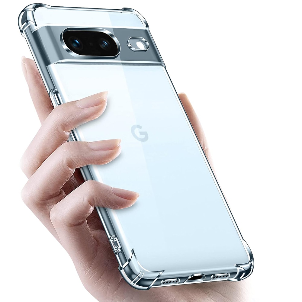 Husa pentru Google Pixel 8a Daden® Clear Silicone, Protectie Camera, Antisoc, Transparenta