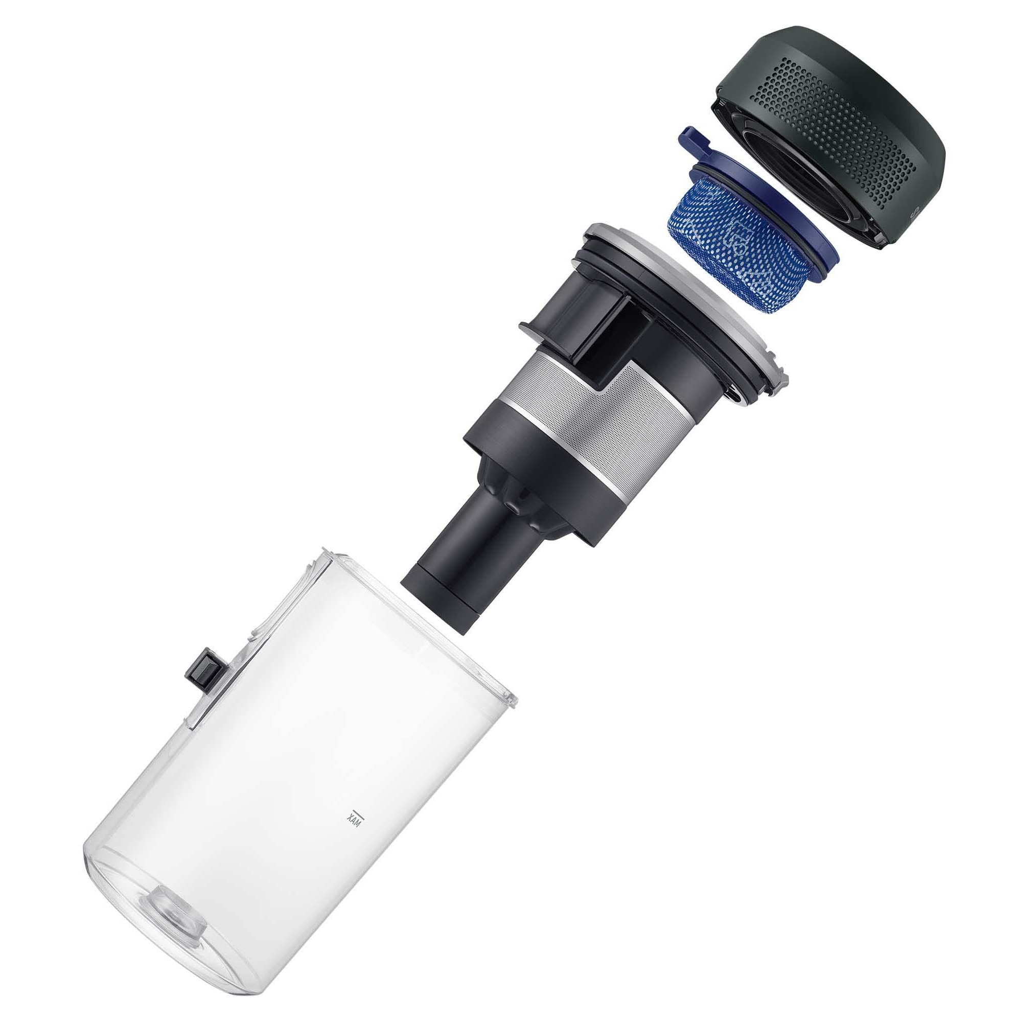 Aspirator Samsung Jet Dual Brush, 210 W, 580 W, negru cromat, 250x930x202 mm, set cu accesorii