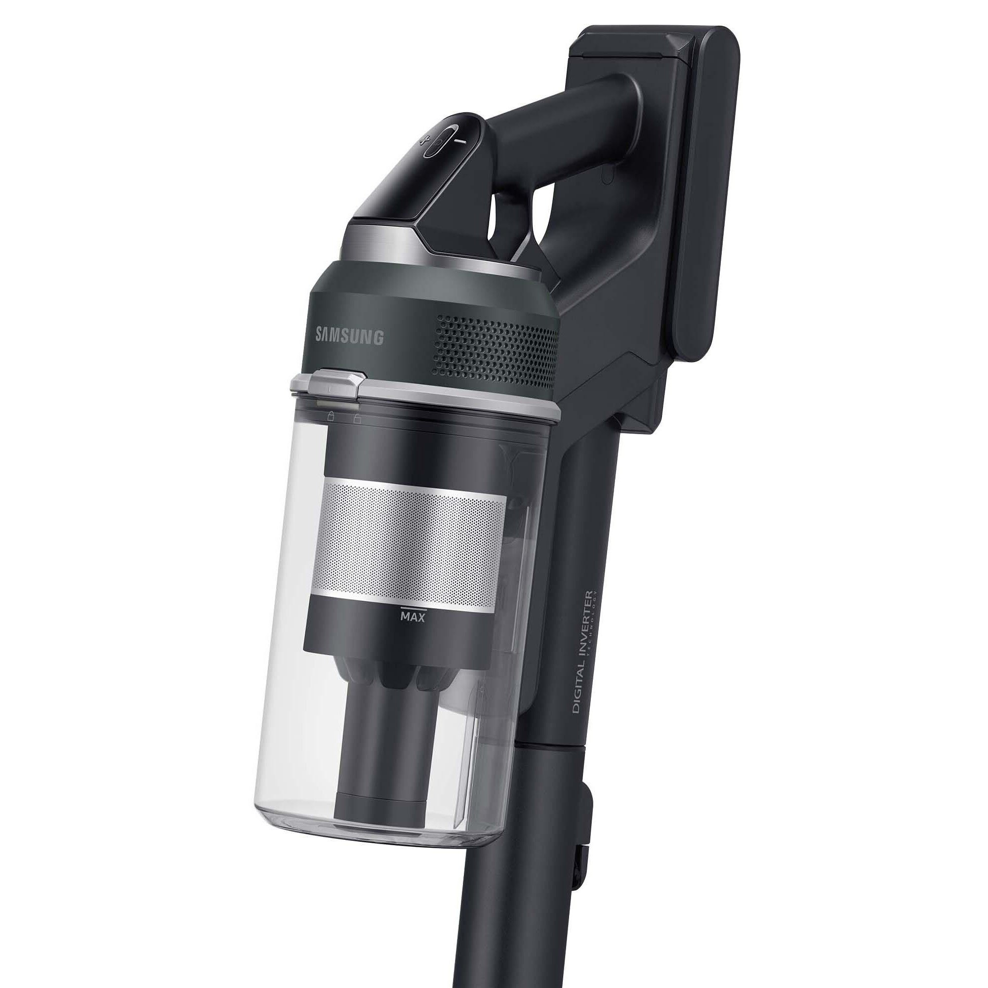 Aspirator Samsung Jet Dual Brush, 210 W, 580 W, negru cromat, 250x930x202 mm, set cu accesorii