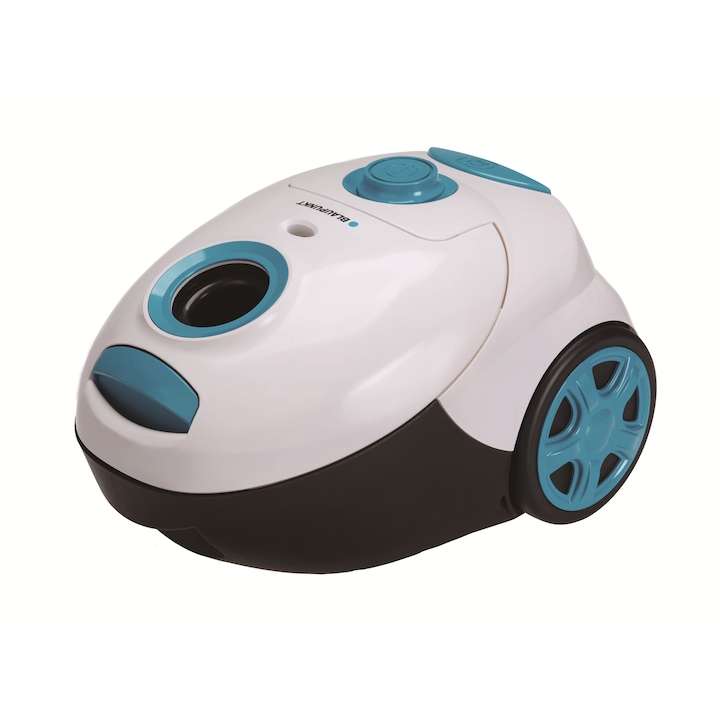 Aspirator cu sac Blaupunkt VCB301, 2 l, 700 W, clasa A DpuHF, protectie supraincalzire, 78 dB, tub metalic telescopic, Alb/Albastru