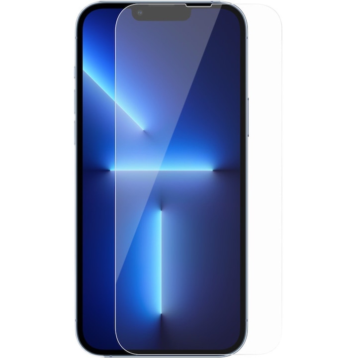 Folie protectie pentru telefon, sticla securizata, rezistenta la socuri, usor de instalat, transparenta, Pentru iPhone 14 Pro/15/16