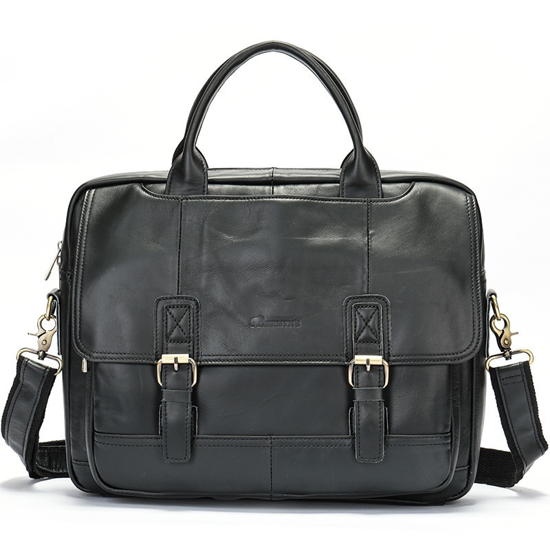 Geanta laptop, piele naturala, 15.6", JERMYN'S Norwich, neagra