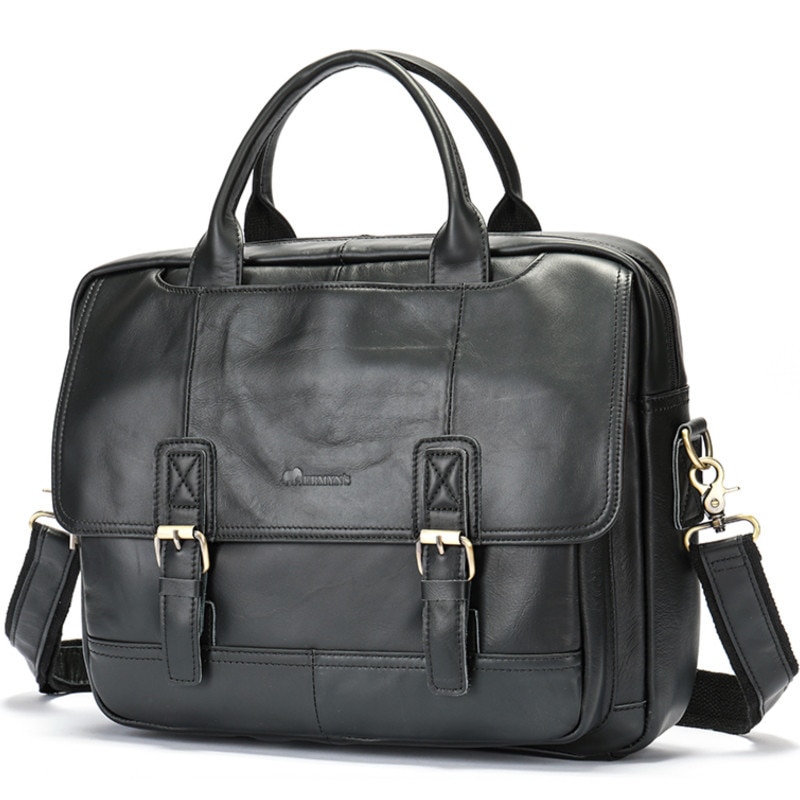 Geanta laptop, piele naturala, 15.6", JERMYN'S Norwich, neagra