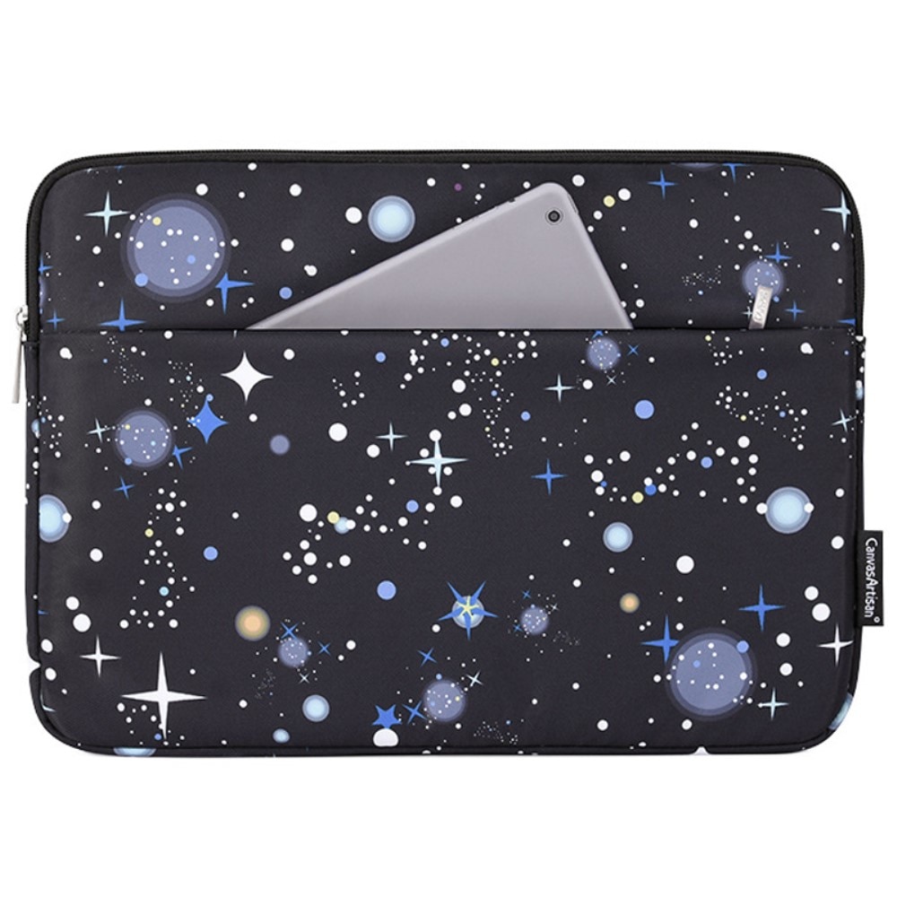 Etui laptop 13", XGSM, negru cu motiv nocturn, 355x251x24mm