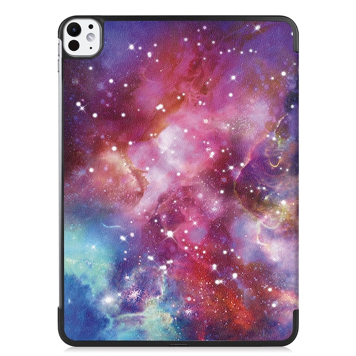 Husa compatibila cu Apple iPad Pro 11 (2024), 11.0 inchi, Tip carte, Bounce Comando, Protectie completa, Stand, Galaxy