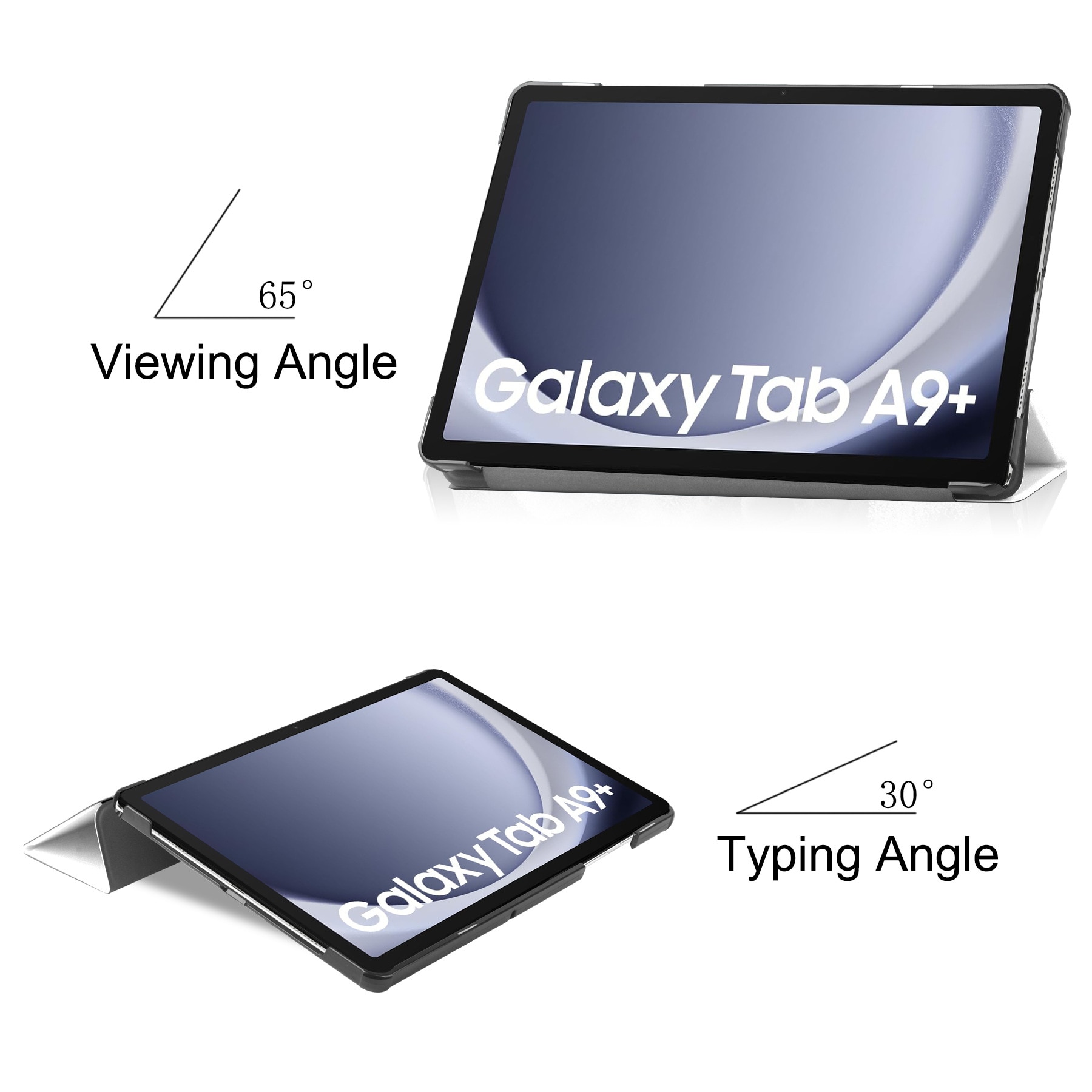 Husa protectie tableta, AYSTOAYS®, Compatibila cu Samsung Galaxy Tab A9 Plus 11", Albastru inchis