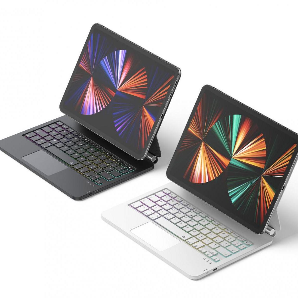 Husa cu tastatură Magic Keyboard, ORBER, Pro 11 inch, iluminare din spate reglabilă, negru