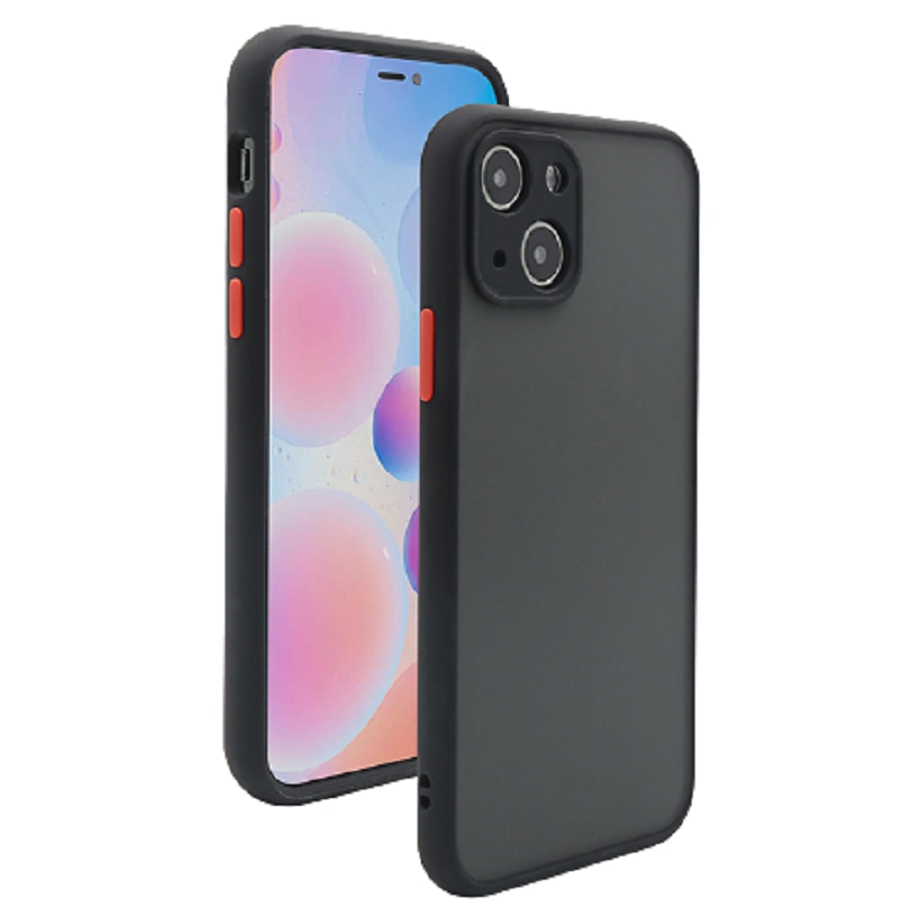 Husa Premium cu protectie la camere si finisaj mat, compatibila cu iPhone 13 / Negru