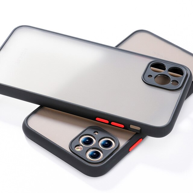 Husa Premium cu protectie la camere si finisaj mat, compatibila cu iPhone 13 / Negru