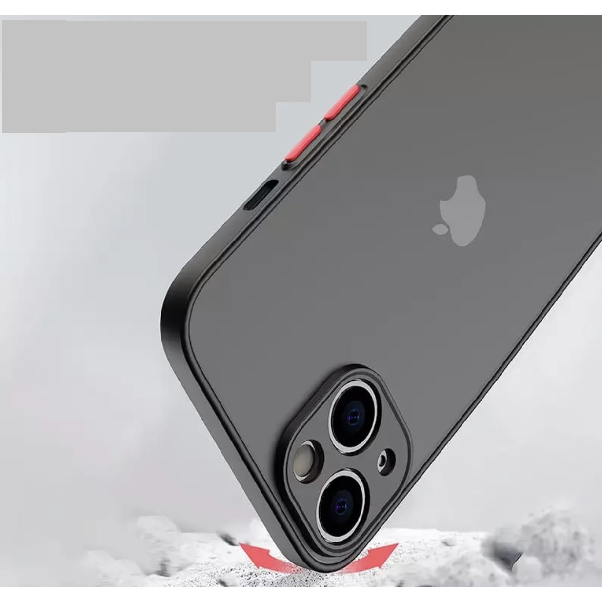 Husa Premium cu protectie la camere si finisaj mat, compatibila cu iPhone 13 / Negru
