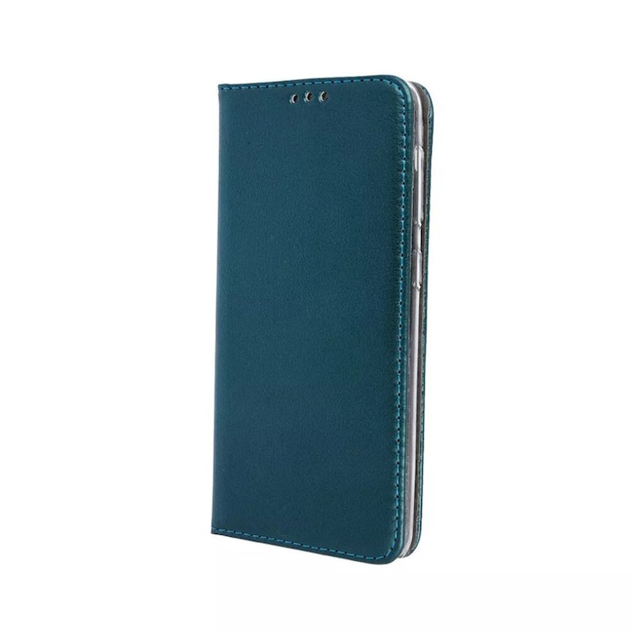 Husa tip carte compatibila cu Motorola Moto G06, G-Tech Flip Book, inchidere magnetica, buzunar card, premium stand, Verde