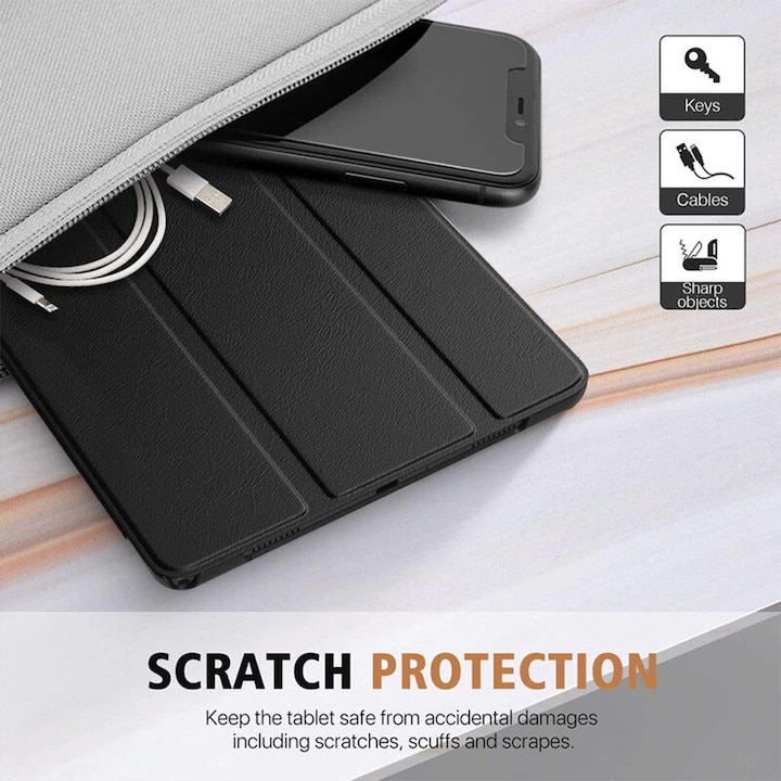 Husa tableta din piele pentru Lenovo Legion Tab Gen 3, Protectie Completa, Functie de Stand, Negru