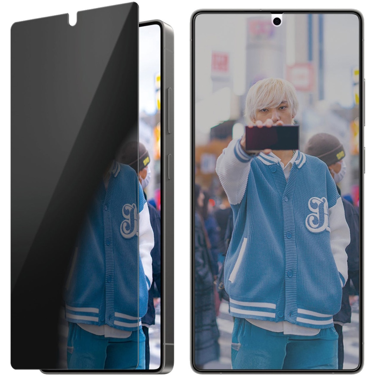 Folie de protectie sticla PanzerGlass Privacy UWF cu aplicator pentru Samsung Galaxy S25 Ultra