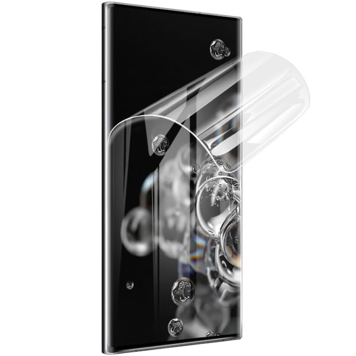 Folie PolyFlex compatibila cu Vivo iQOO Neo 10R, Polimer siliconic de 100 de microni, Montare usoara, fara lichid, Regenerabila, Lipici pe intreaga suprafata, Compatibila cu senzorul de amprenta, Claritate HD Pro, Case-Friendly