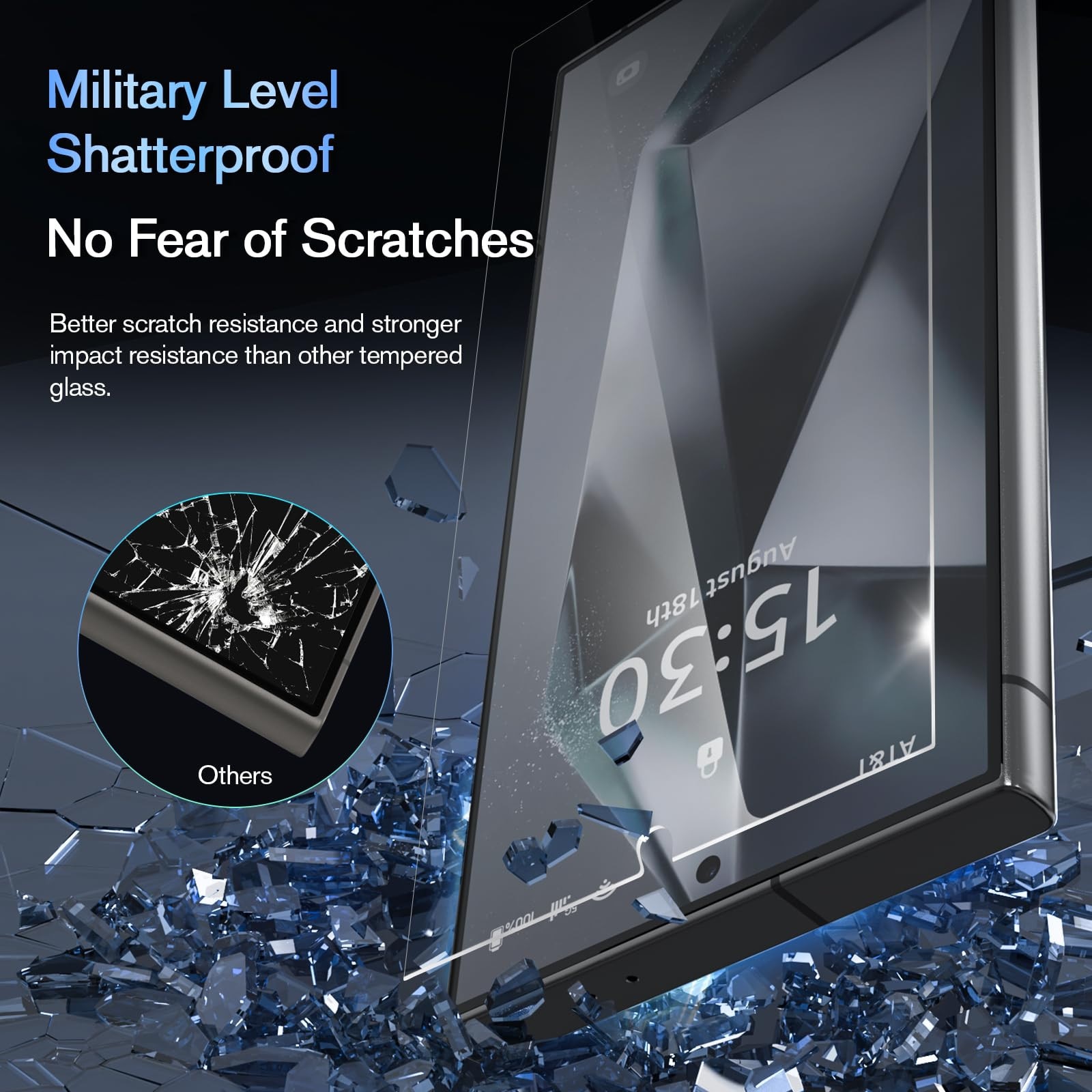 Set 2 Folie Protectie compatibila cu Samsung Galaxy S25 Plus, Sticla Templata 9H+, Claritate Super HD, Tratament Electronic Oleofobic si Anti Amprente