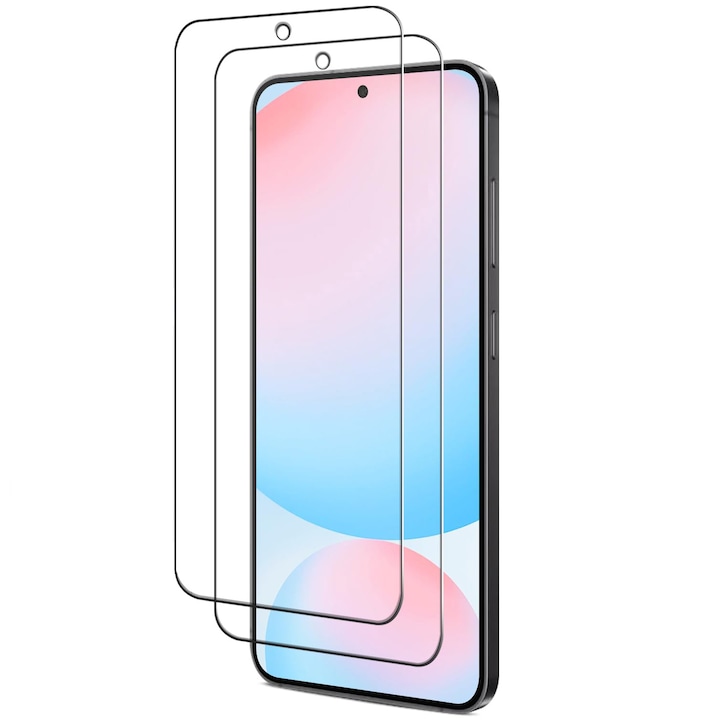 Set 2 Folie Protectie compatibila cu Samsung Galaxy S25 Plus, Sticla Templata 9H+, Claritate Super HD, Tratament Electronic Oleofobic si Anti Amprente