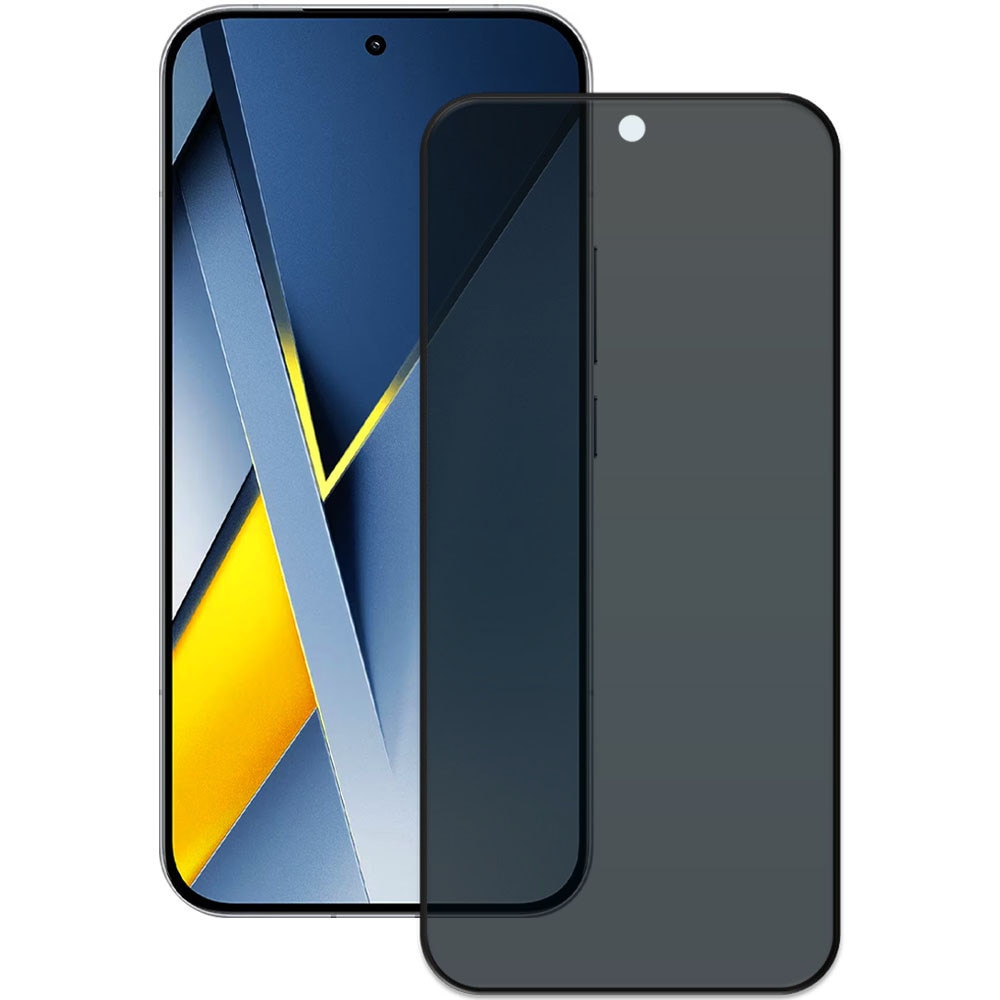 Folie din sticla securizata pentru Xiaomi Poco F8 Ultra, HAMSTERBOX Privacy Shield, Protectie completa ecran, Full face, Aplicare rapida, Case Friendly, Negru