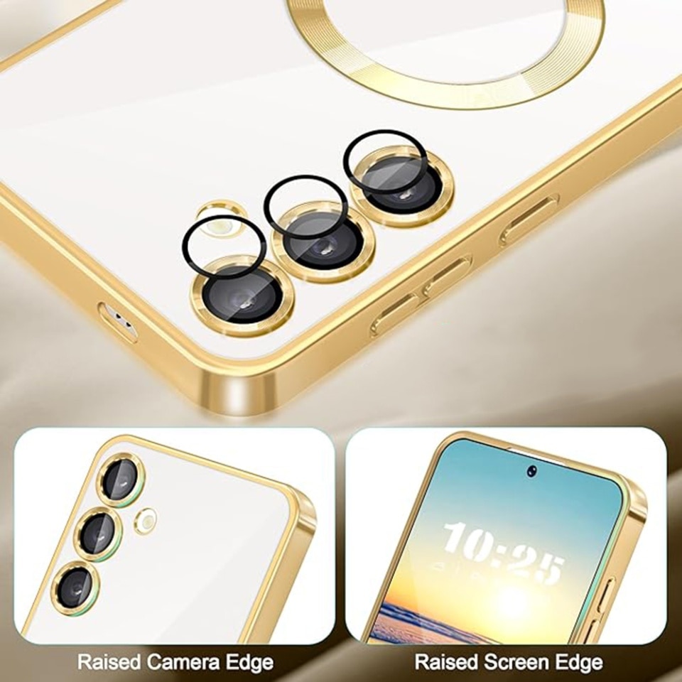Husa pentru Samsung Galaxy S23, SKYDDAR INNOVATION, Luxury Shield Magsafe, Protectie Antisoc, set cu sticker, Roz