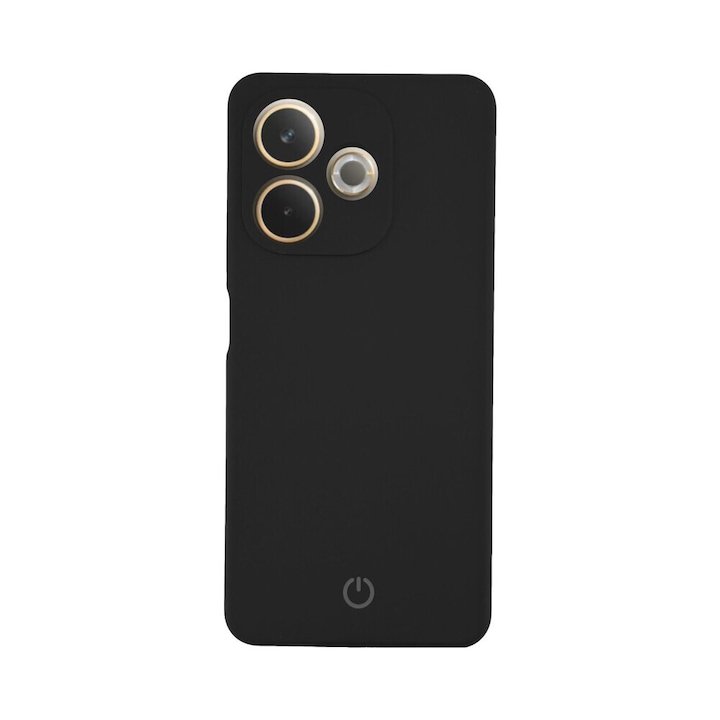 Husa de protectie CENTO Rio compatibila cu Oppo A5 Pro, Negru, Silicon Premium Mat, Slim, Anti zgarieturi, Anti soc, cu margini ridicate pentru protectia ecranului si a camerei