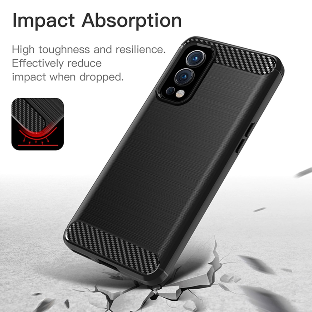 Husa telefon pentru Oneplus Nord 2 5G, TPU Carbon, Techsuit, negru
