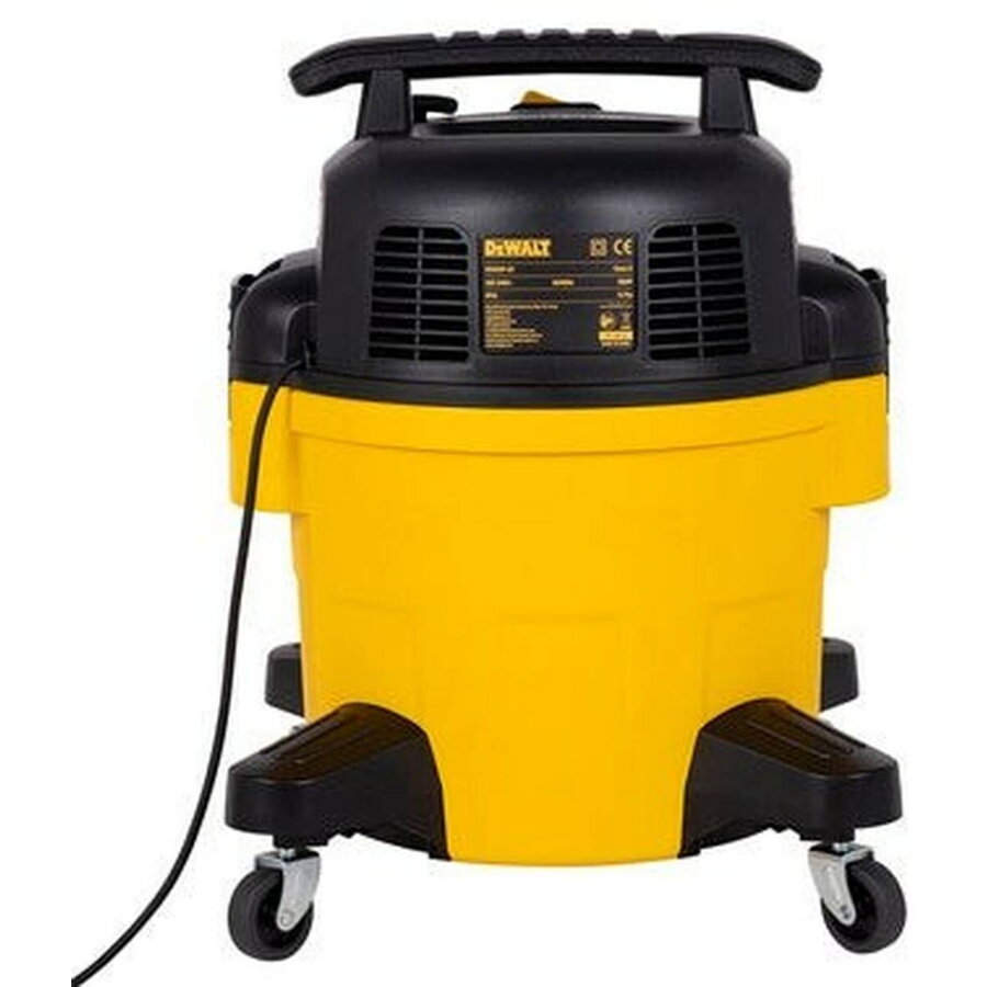 Aspirator DeWALT AT-DXV23P-QT, 800 W, 19 kpa, 23 L, galben/negru, compact, umed si uscat