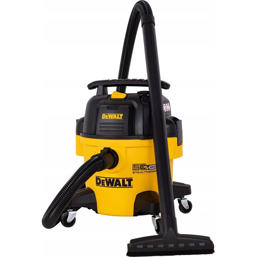 Aspirator DeWALT AT-DXV23P-QT, 800 W, 19 kpa, 23 L, galben/negru, compact, umed si uscat